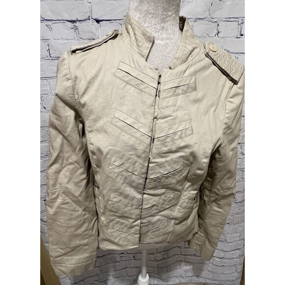 BCBGeneration Khaki Utility Jacket Cotton Women Size Medium - Picture 3 of 10
